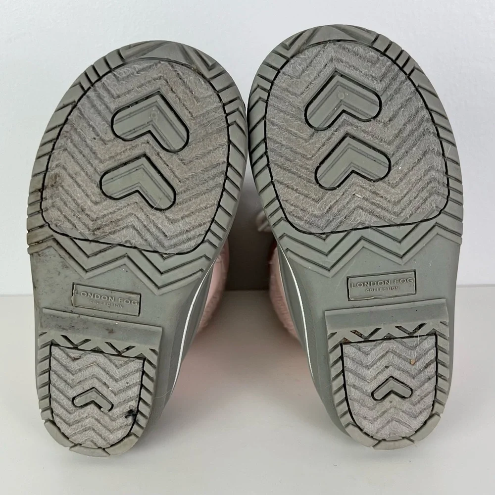 LONDON FOG PINK SPARKLY WARM LINED SNOWBOOTS - Picture 11 of 11